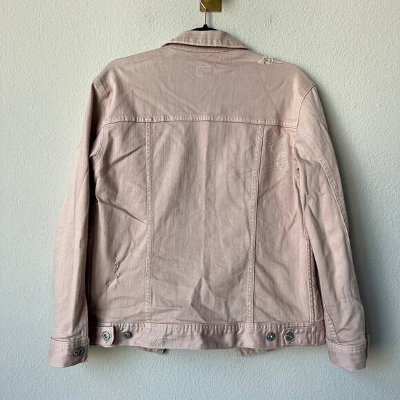 AG Adriano Goldschmied Nancy Denim Jacket in Years Weathered Rosy Rouge Size XS - Picture 3 of 7